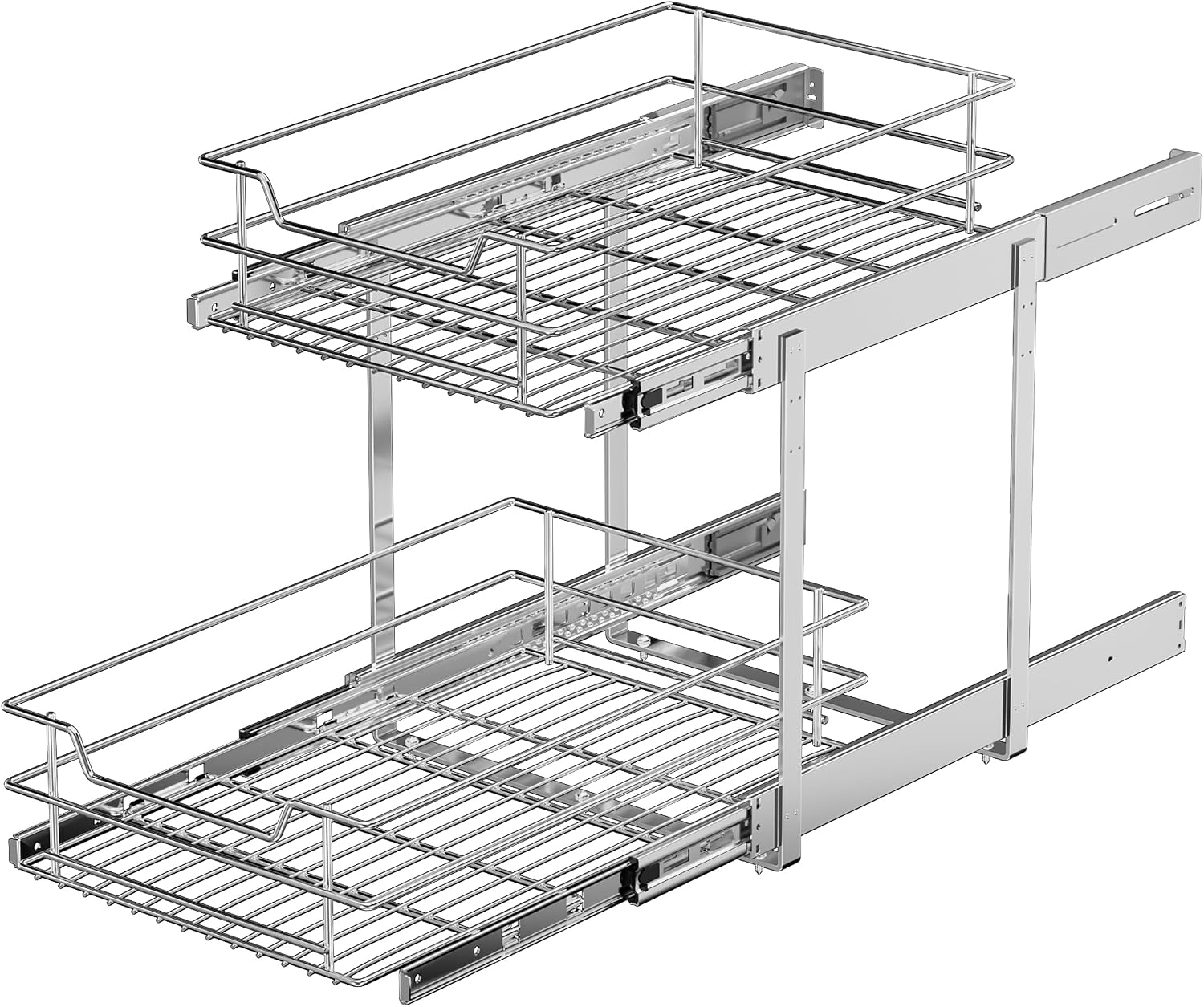 Two-Tier Sliding Cabinet Basket